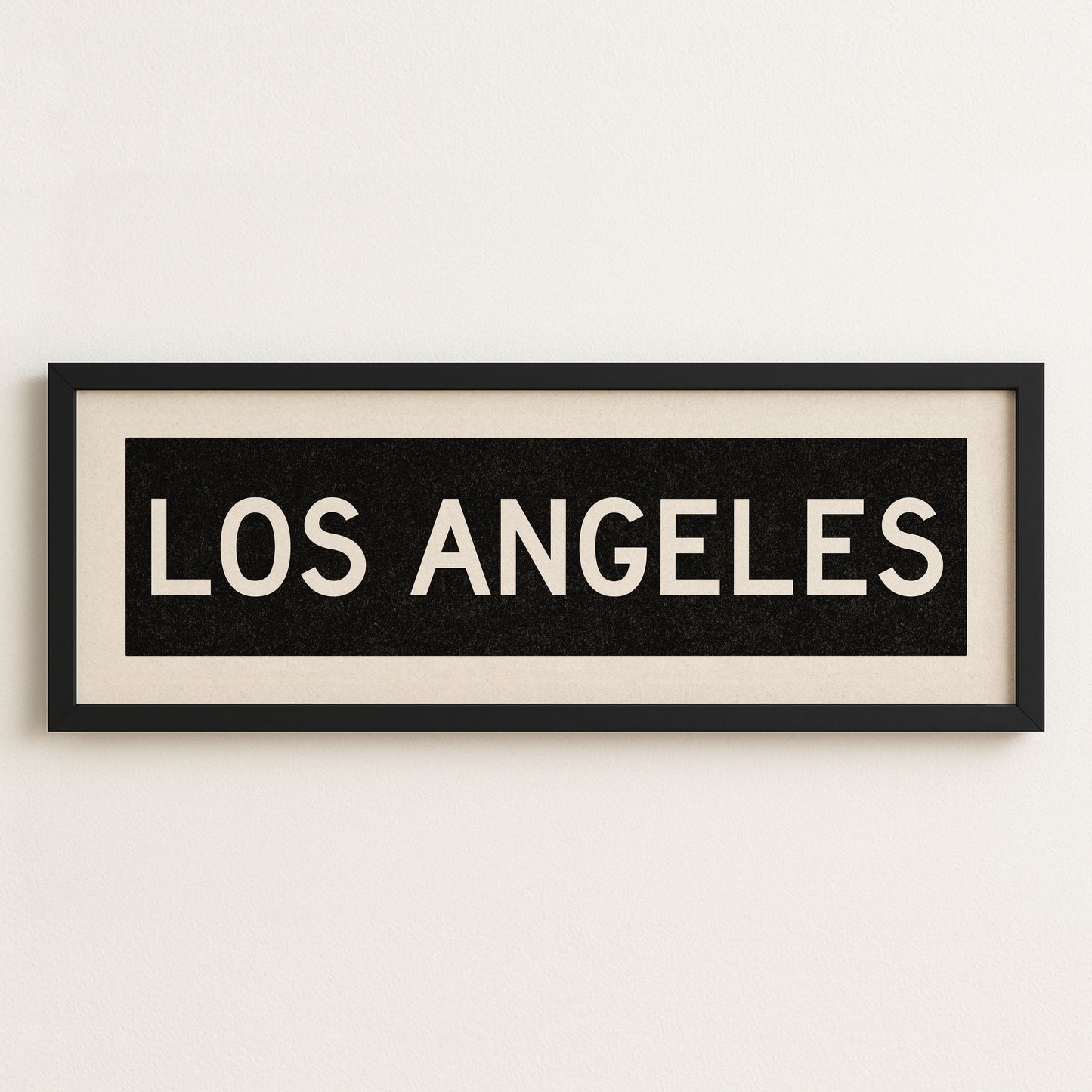 Framed Los Angeles California Bus Scroll - Tejas Country Club