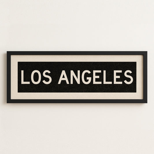 Framed Los Angeles California Bus Scroll