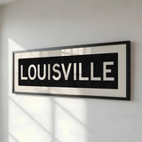Framed Louisville Kentucky Bus Scroll - Tejas Country Club