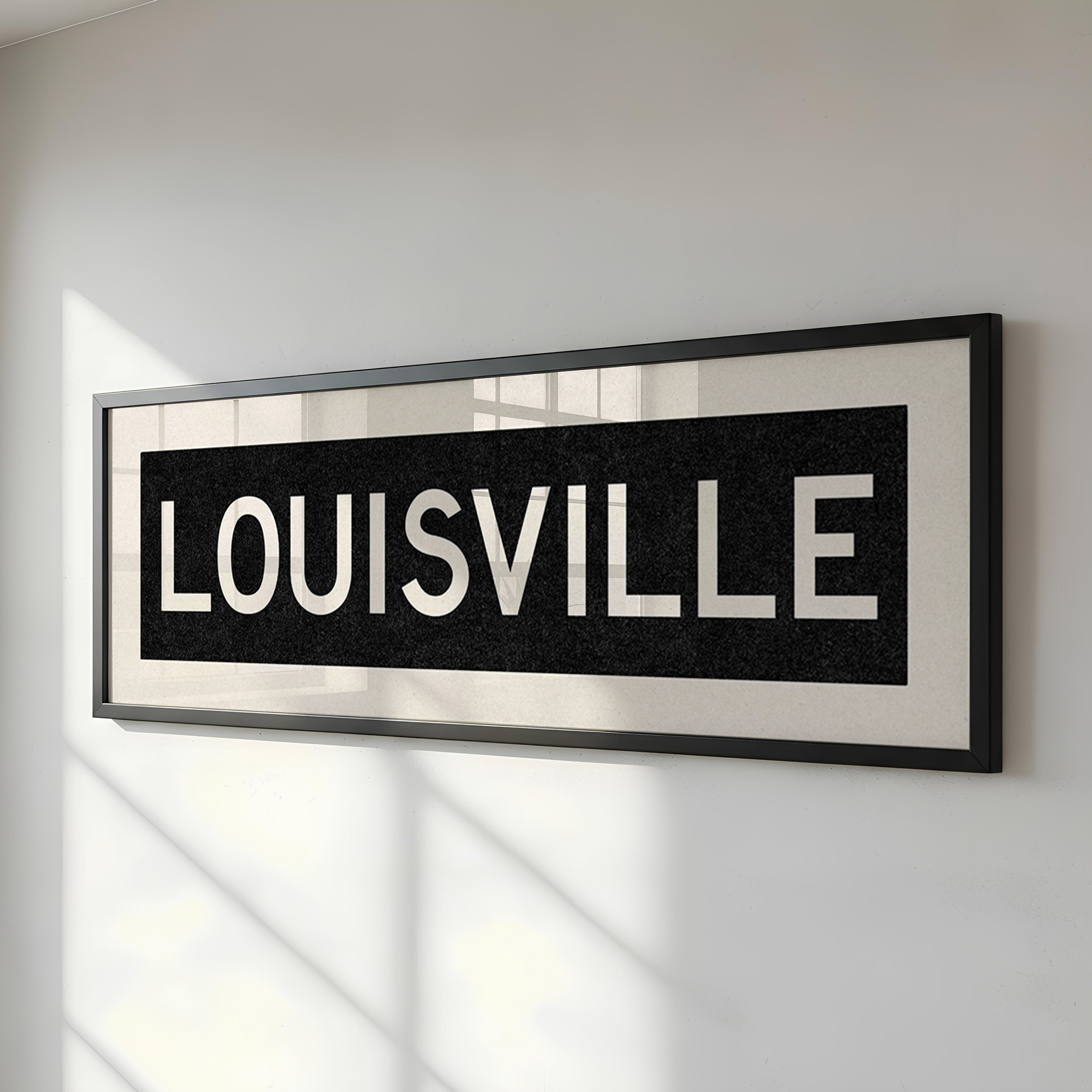 Framed Louisville Kentucky Bus Scroll - Tejas Country Club