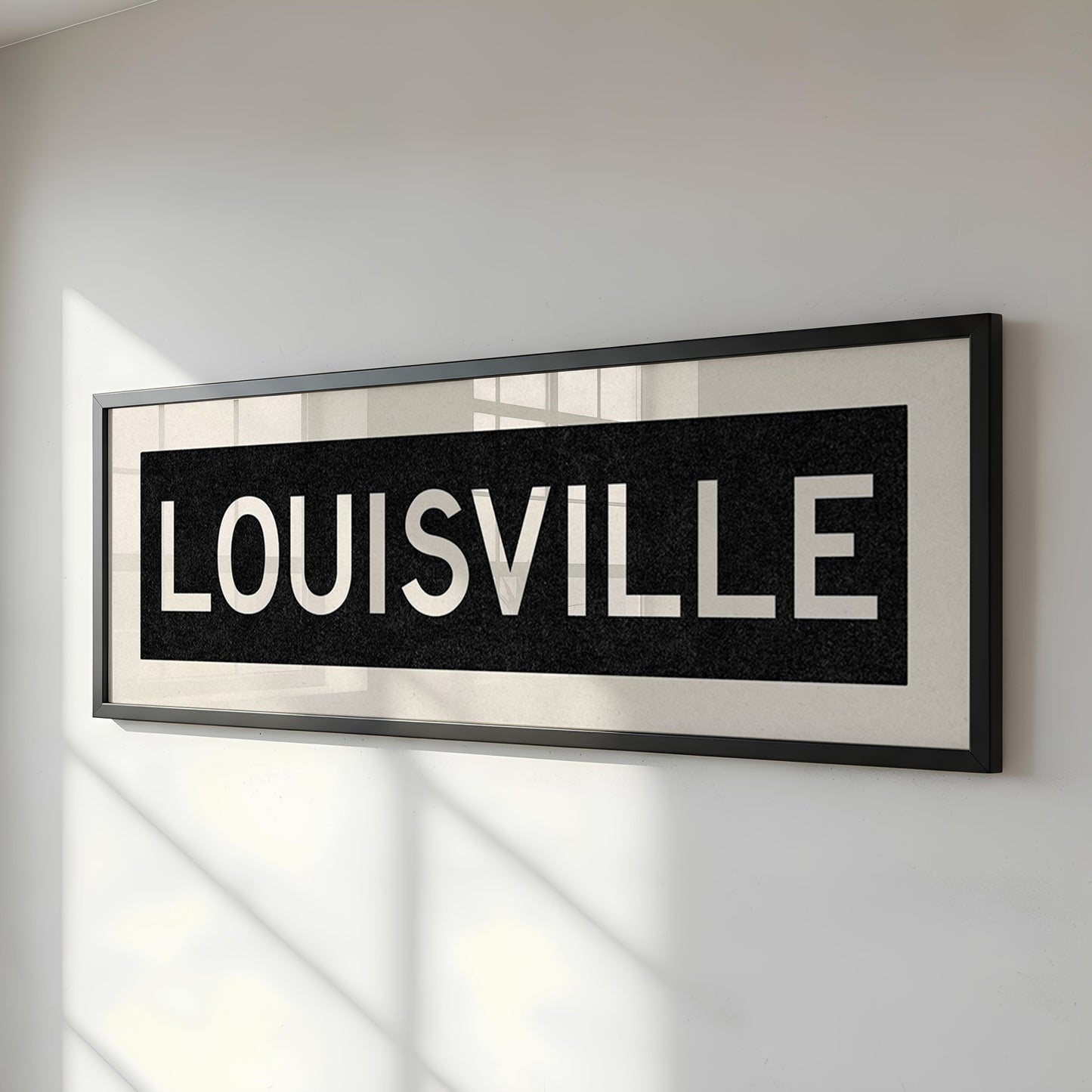 Framed Louisville Kentucky Bus Scroll