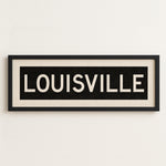 Framed Louisville Kentucky Bus Scroll - Tejas Country Club
