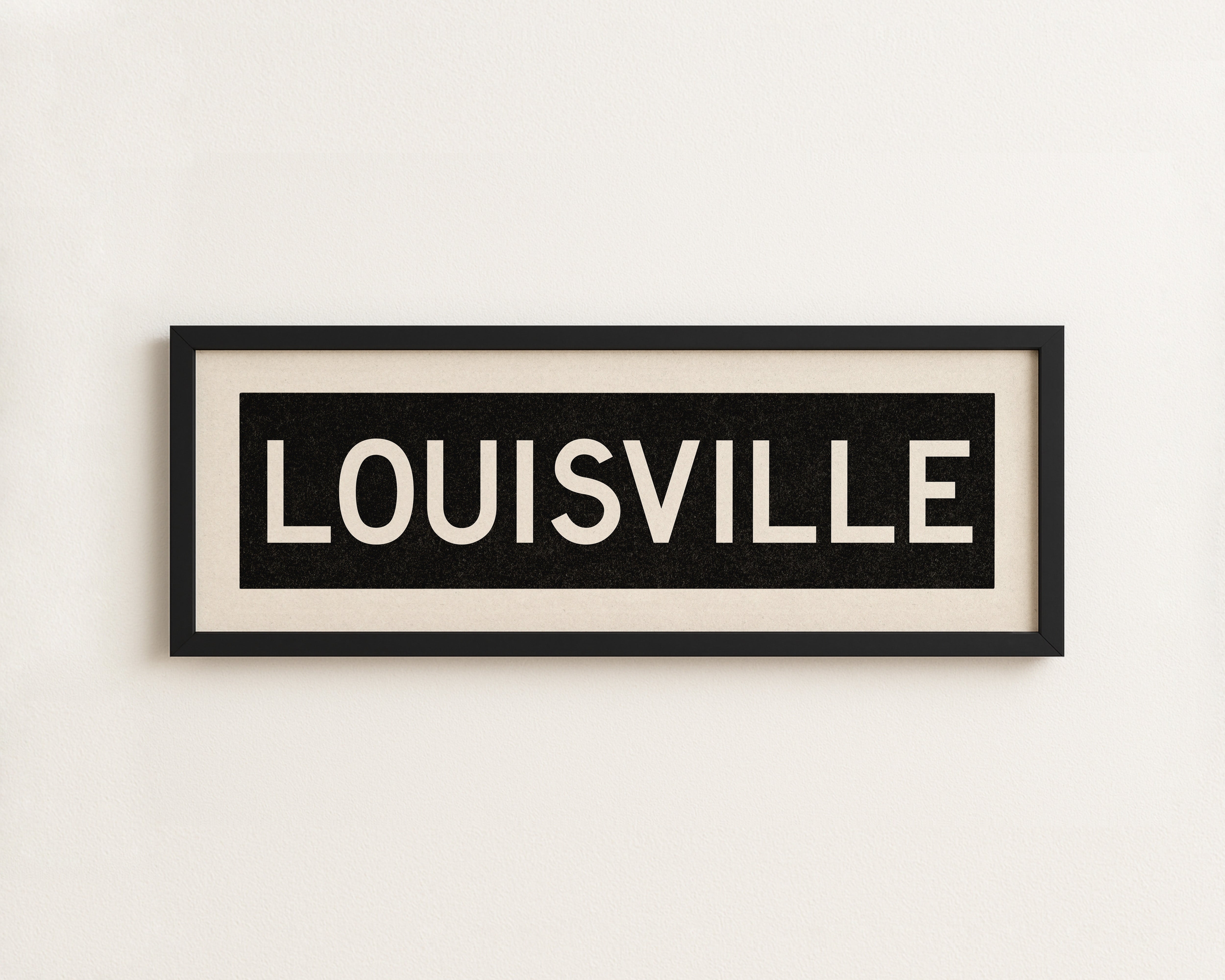 Framed Louisville Kentucky Bus Scroll - Tejas Country Club