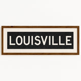 Framed Louisville Kentucky Bus Scroll - Tejas Country Club
