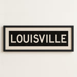 Framed Louisville Kentucky Bus Scroll - Tejas Country Club