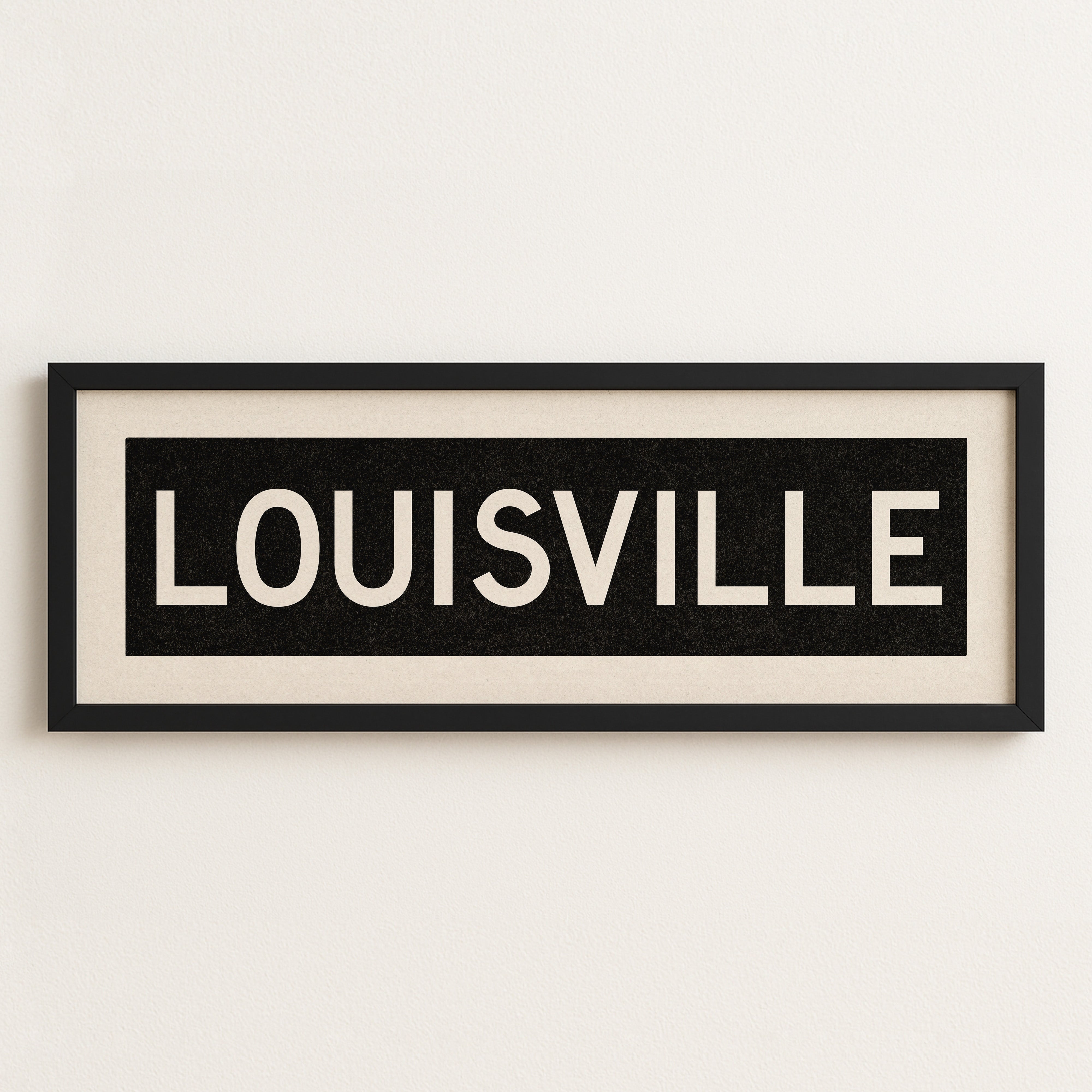 Framed Louisville Kentucky Bus Scroll - Tejas Country Club