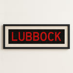 Framed Lubbock Red and Black Bus Scroll - Tejas Country Club