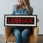 Framed Lubbock Red and Black Bus Scroll - Tejas Country Club