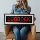 Framed Lubbock Red and Black Bus Scroll - Tejas Country Club
