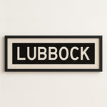 Framed Lubbock Bus Scroll Sign - Tejas Country Club