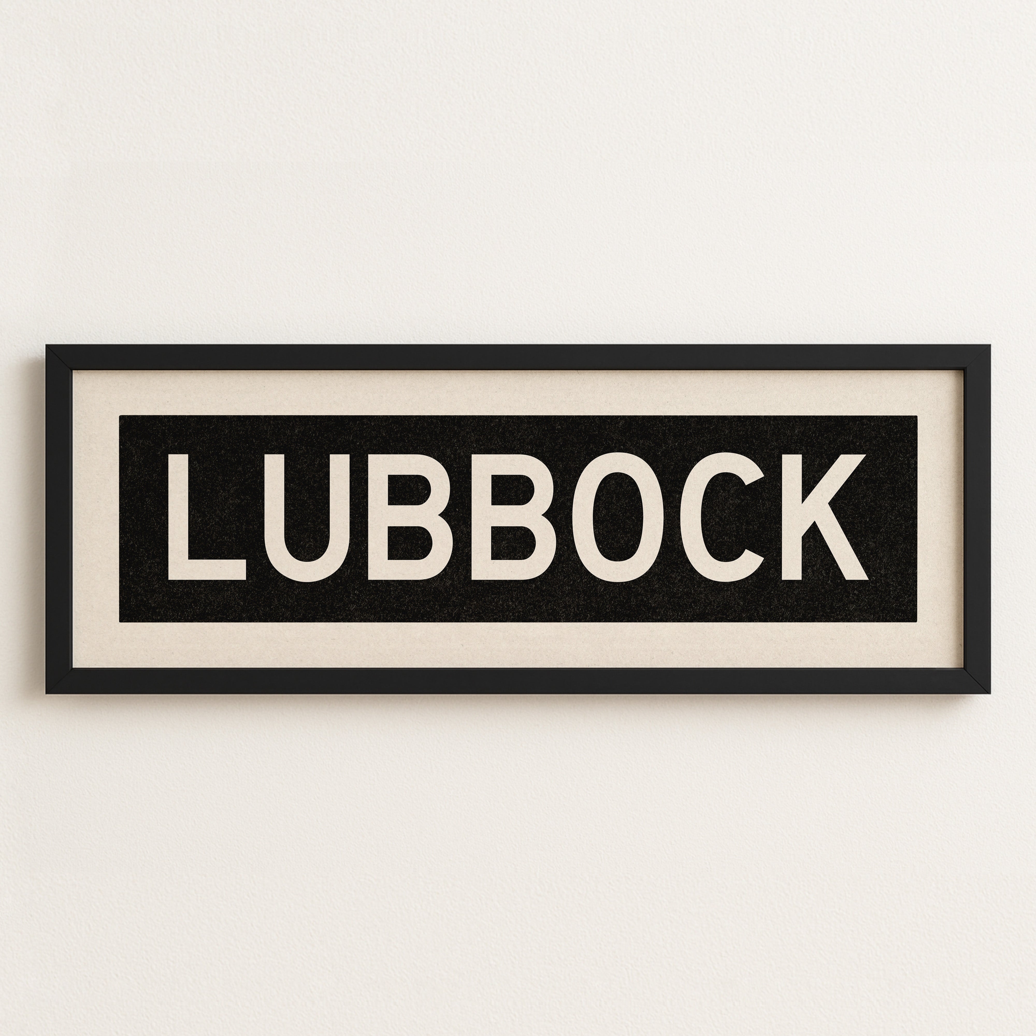 Framed Lubbock Bus Scroll Sign - Tejas Country Club