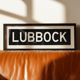 Framed Lubbock Bus Scroll Sign - Tejas Country Club