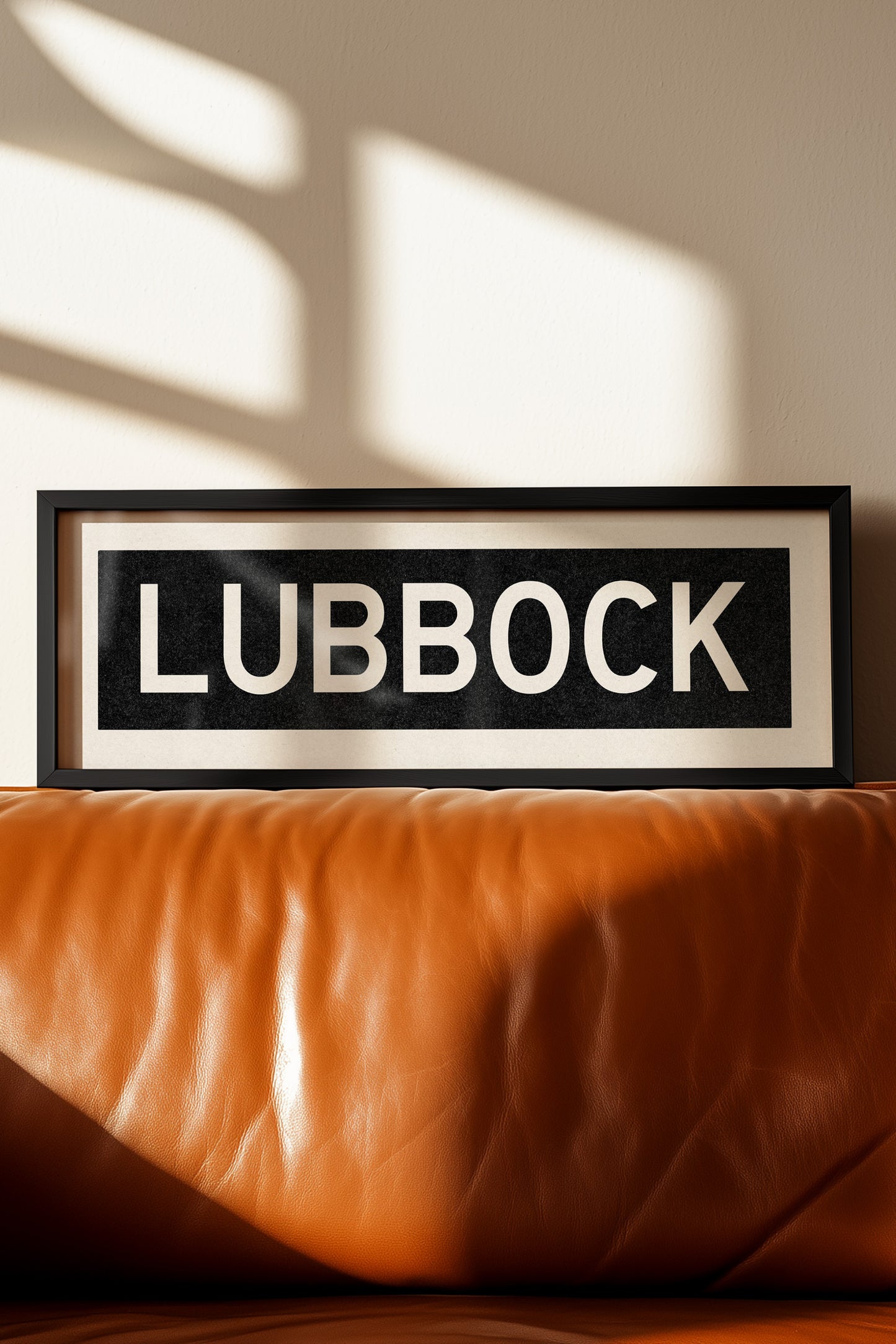 Framed Lubbock Bus Scroll Sign
