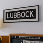 Framed Lubbock Bus Scroll Sign - Tejas Country Club