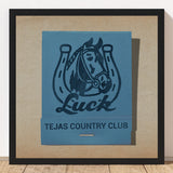 Tejas Country Club Luck Matchbook Art Print - Tejas Country Club