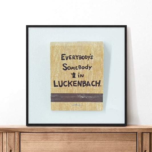 Luckenbach Texas Matchbook Photography Print - Tejas Country Club