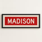 Framed Madison Red Bus Scroll - Tejas Country Club