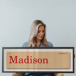 Saturdays in Madison, Wisconsin Vintage Flash Card Framed Print - Tejas Country Club