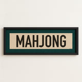 Framed Mahjong Art Scroll Sign