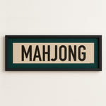 Framed Mahjong Art Scroll Sign - Tejas Country Club