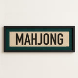 Framed Mahjong Art Scroll Sign - Tejas Country Club