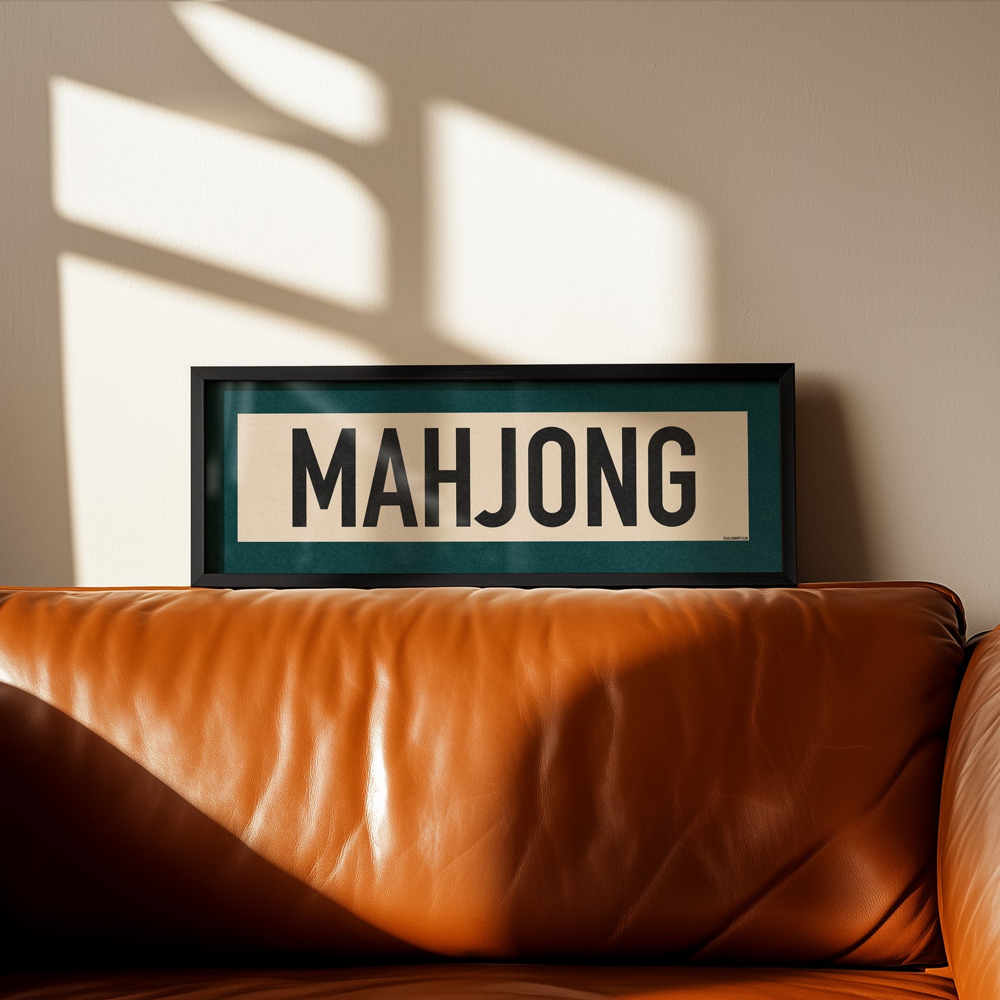 Framed Mahjong Art Scroll Sign