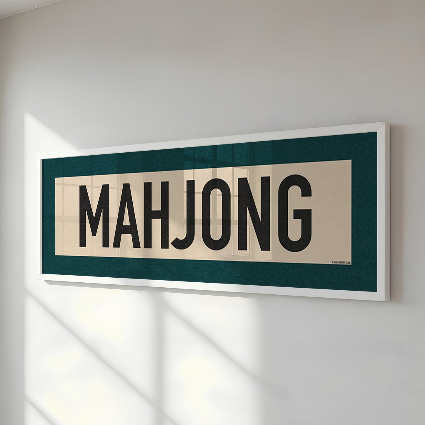 Framed Mahjong Art Scroll Sign