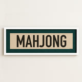 Framed Mahjong Art Scroll Sign - Tejas Country Club