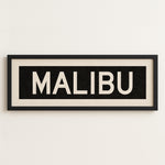 Framed Malibu California Bus Scroll - Tejas Country Club