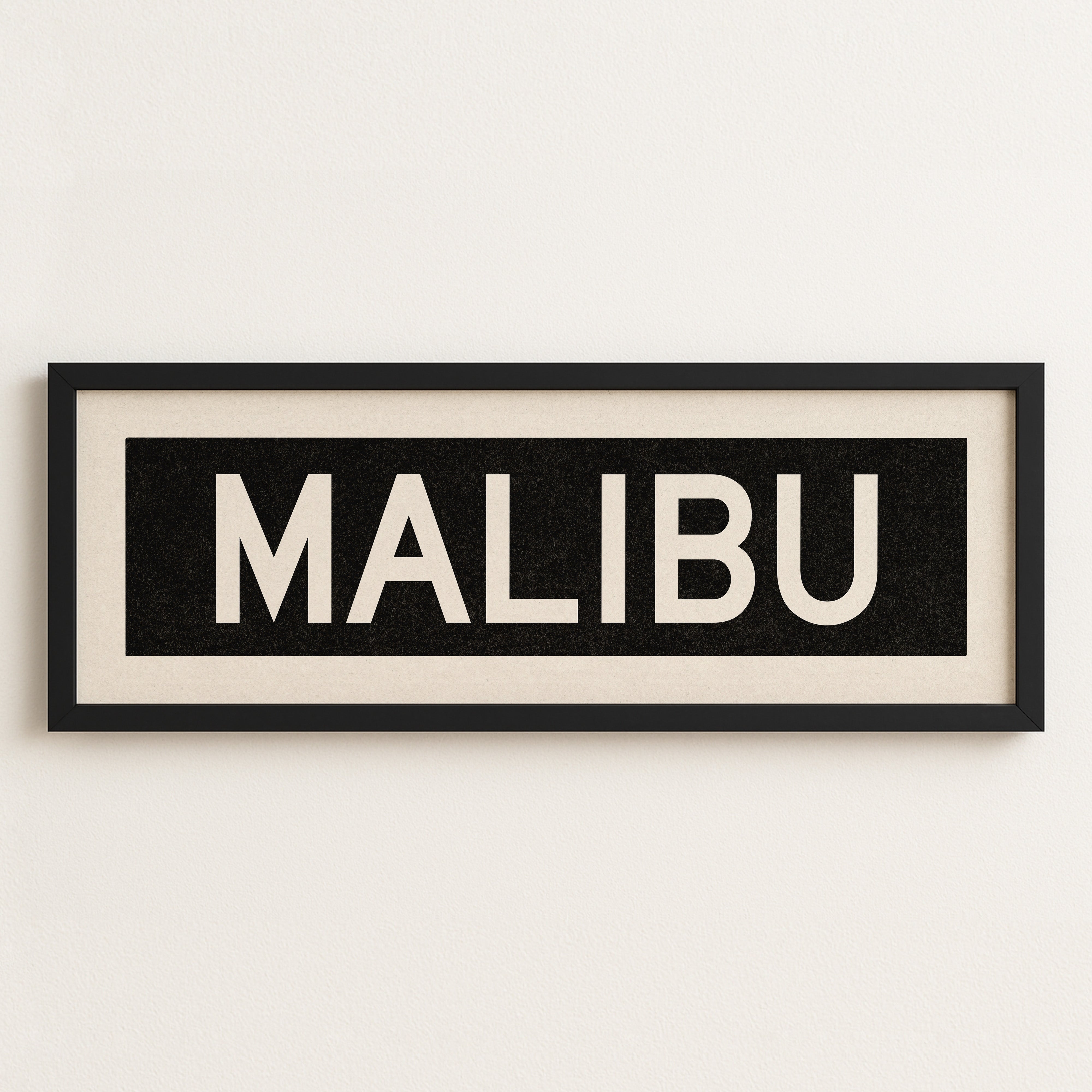 Framed Malibu California Bus Scroll - Tejas Country Club