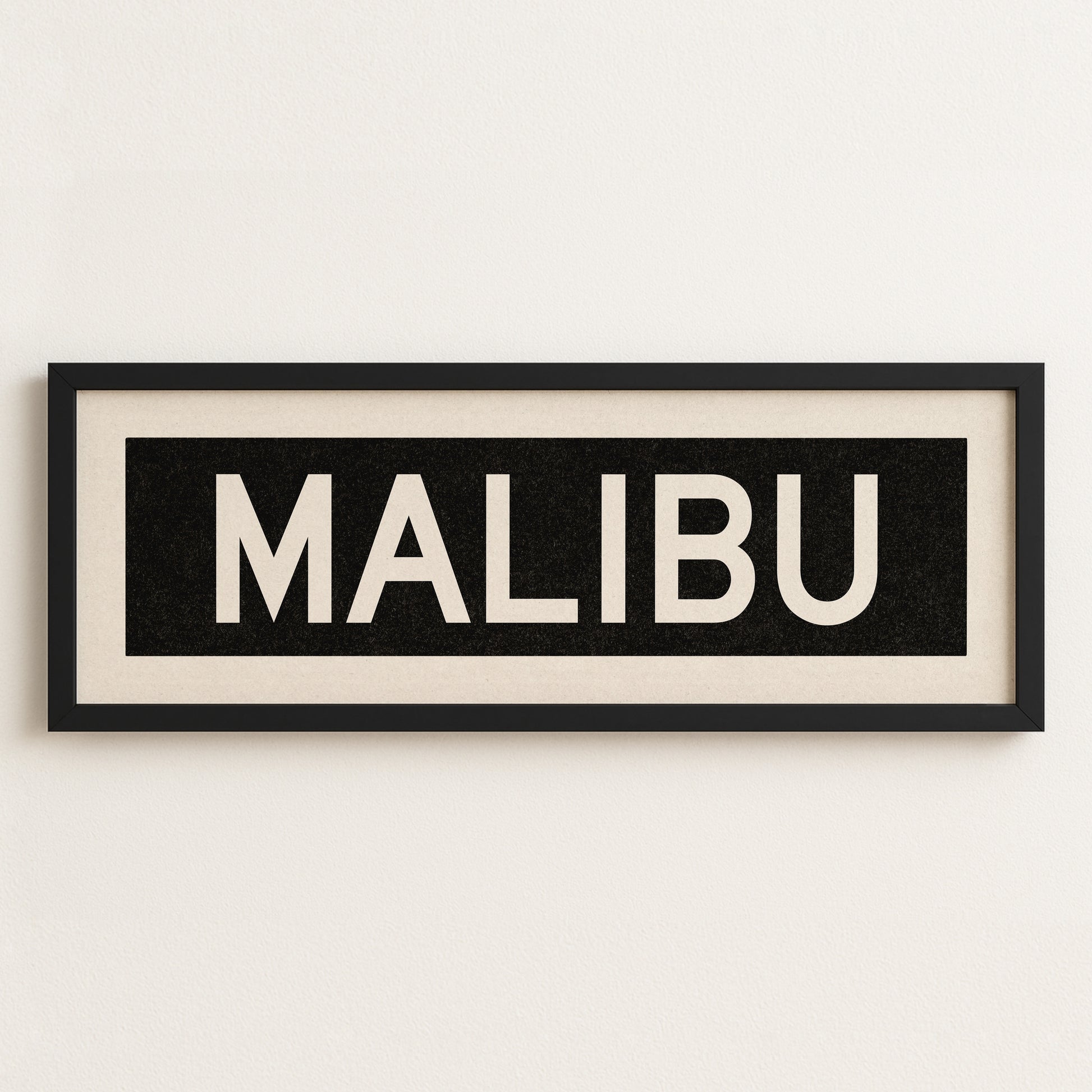 Framed Malibu California Bus Scroll - Tejas Country Club