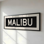Framed Malibu California Bus Scroll - Tejas Country Club