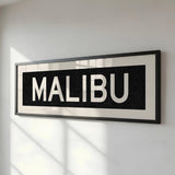 Framed Malibu California Bus Scroll - Tejas Country Club