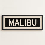 Framed Malibu California Bus Scroll - Tejas Country Club