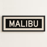 Framed Malibu California Bus Scroll - Tejas Country Club