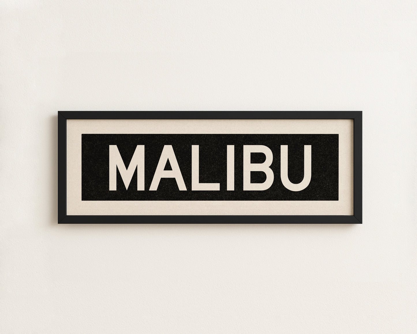 Framed Malibu California Bus Scroll - Tejas Country Club