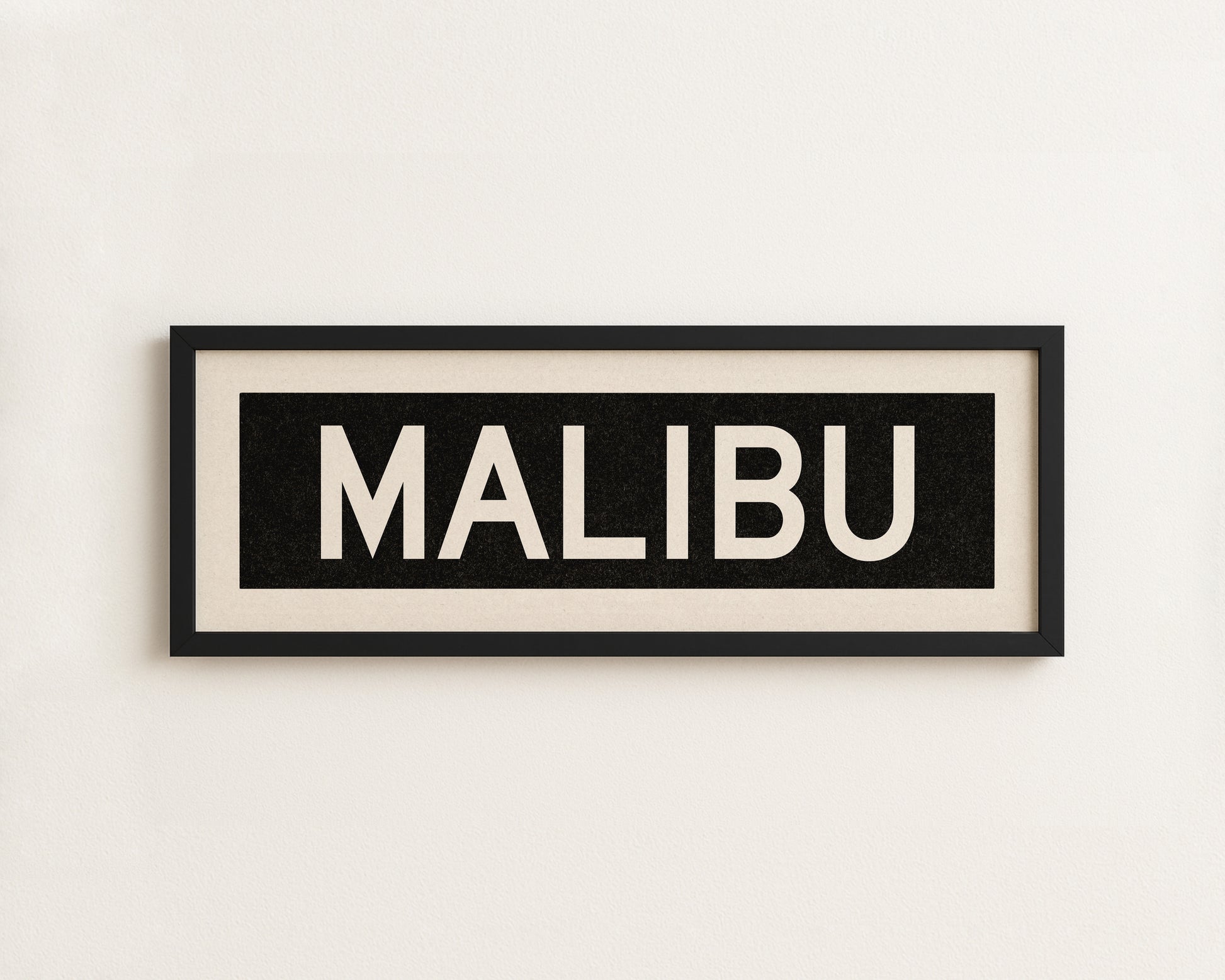 Framed Malibu California Bus Scroll - Tejas Country Club