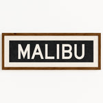 Framed Malibu California Bus Scroll - Tejas Country Club