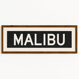 Framed Malibu California Bus Scroll - Tejas Country Club