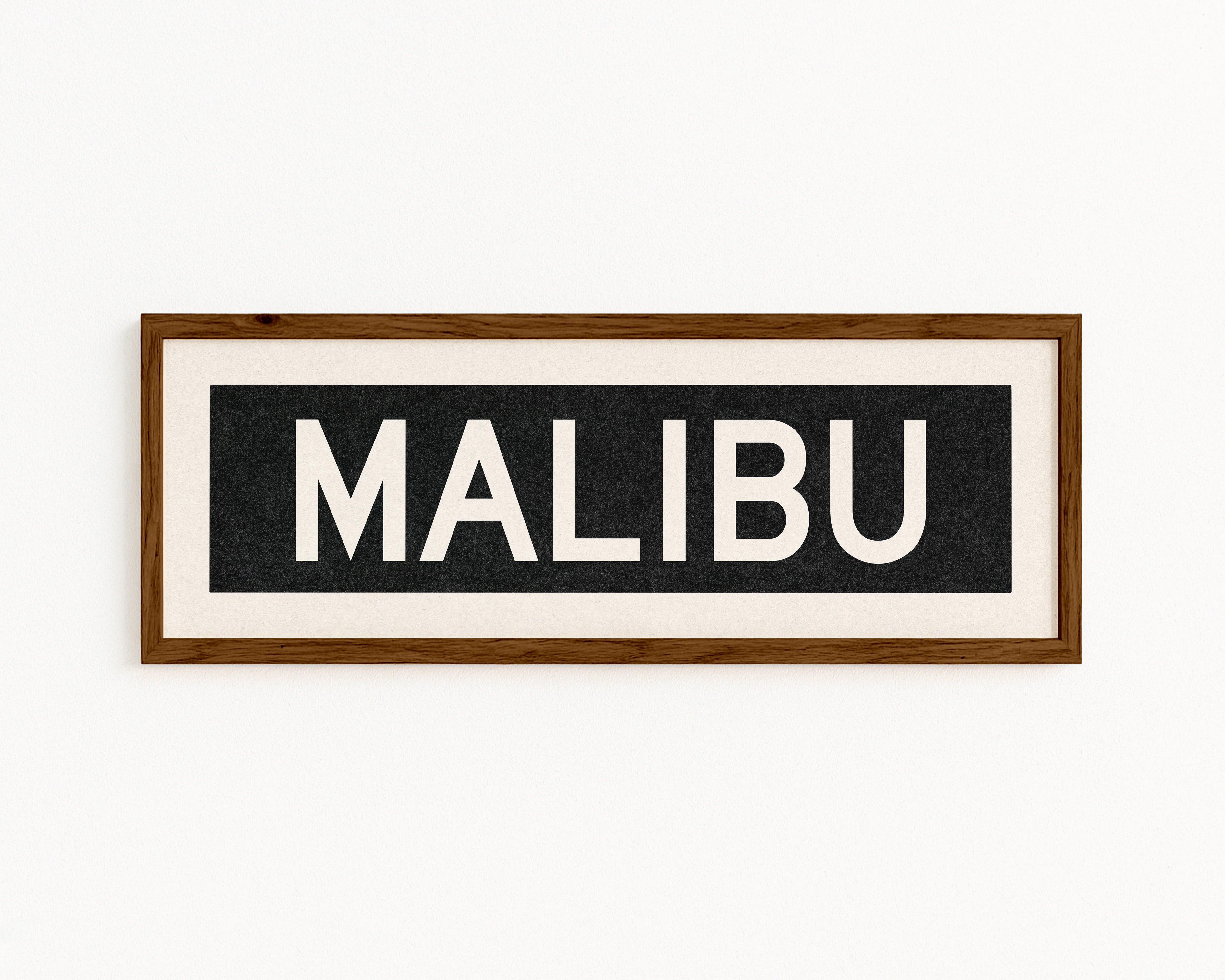 Framed Malibu California Bus Scroll - Tejas Country Club