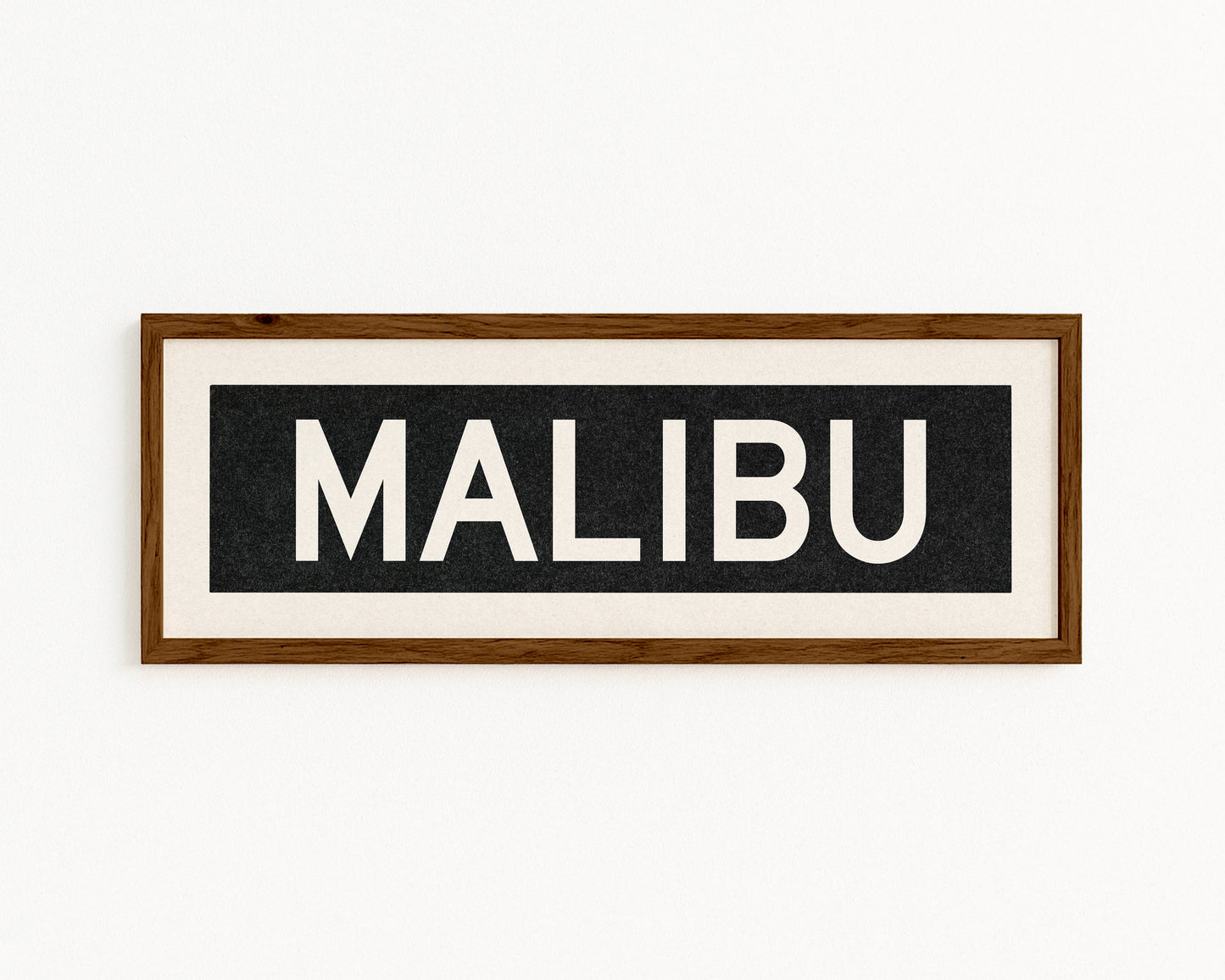 Framed Malibu California Bus Scroll - Tejas Country Club