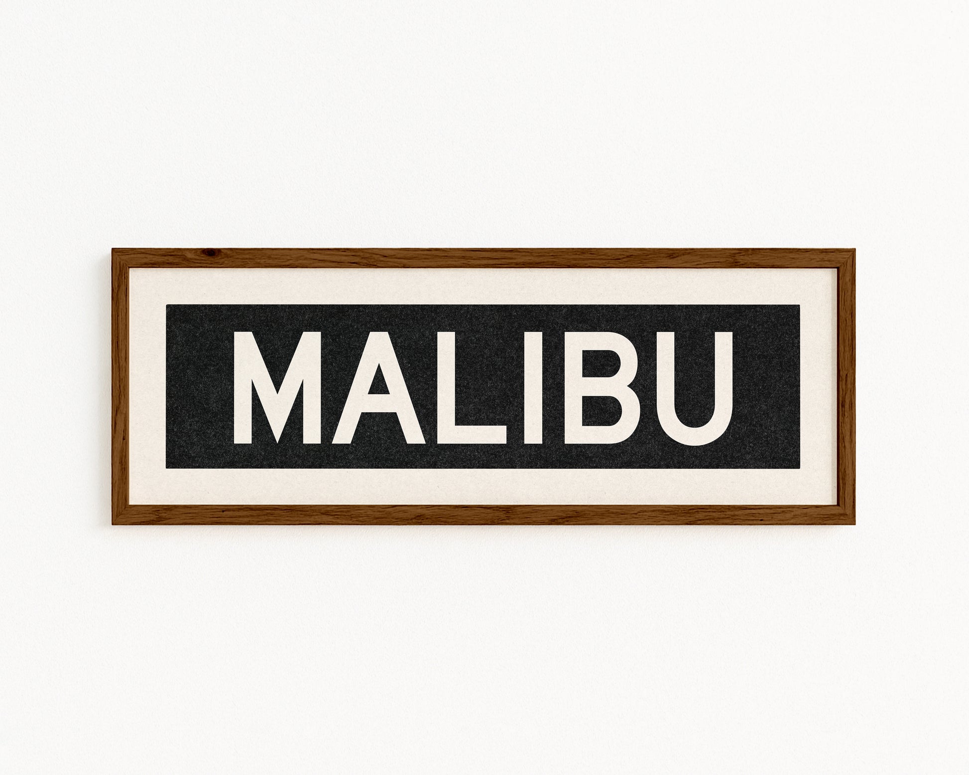 Framed Malibu California Bus Scroll - Tejas Country Club
