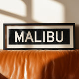 Framed Malibu California Bus Scroll - Tejas Country Club