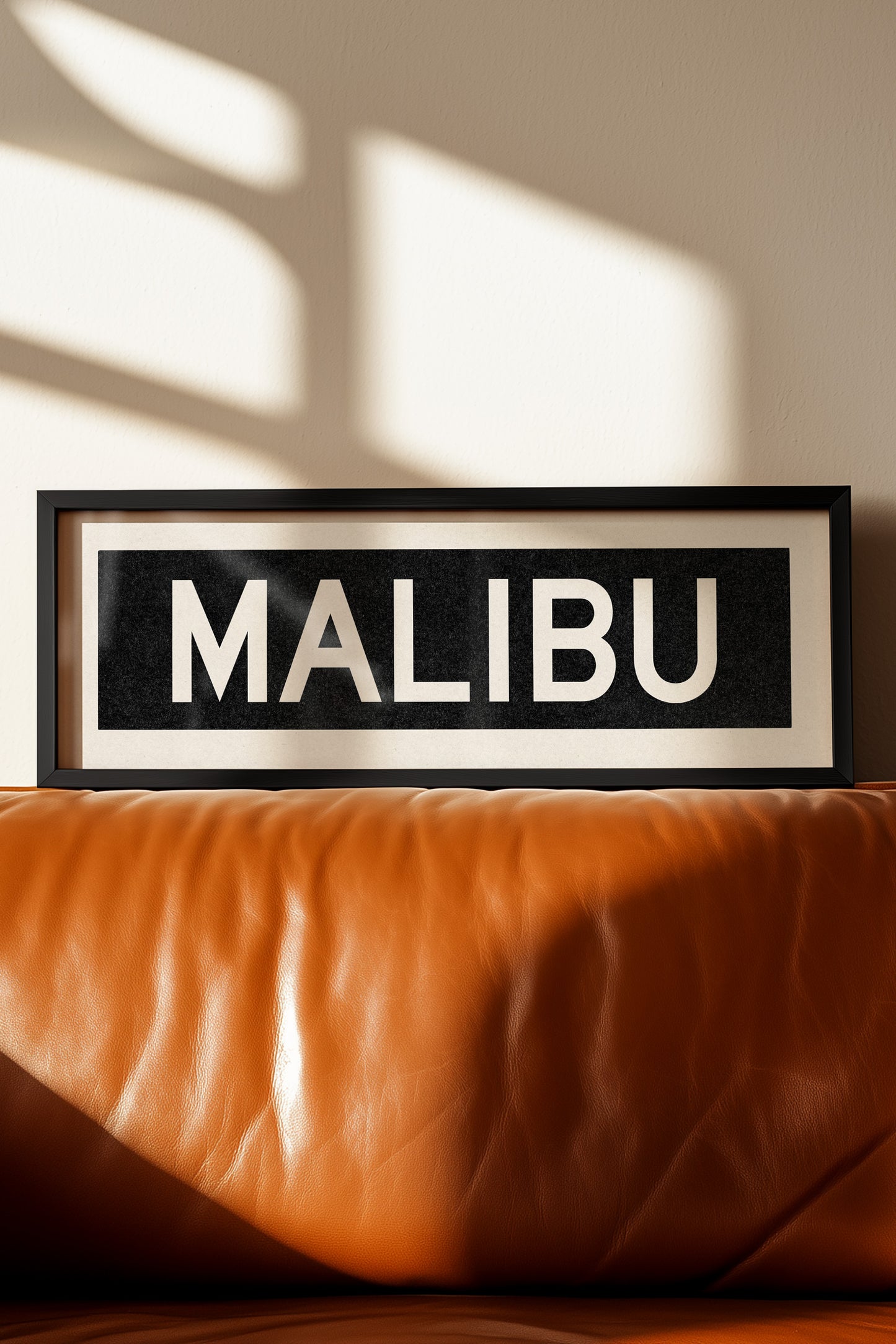 Framed Malibu California Bus Scroll - Tejas Country Club