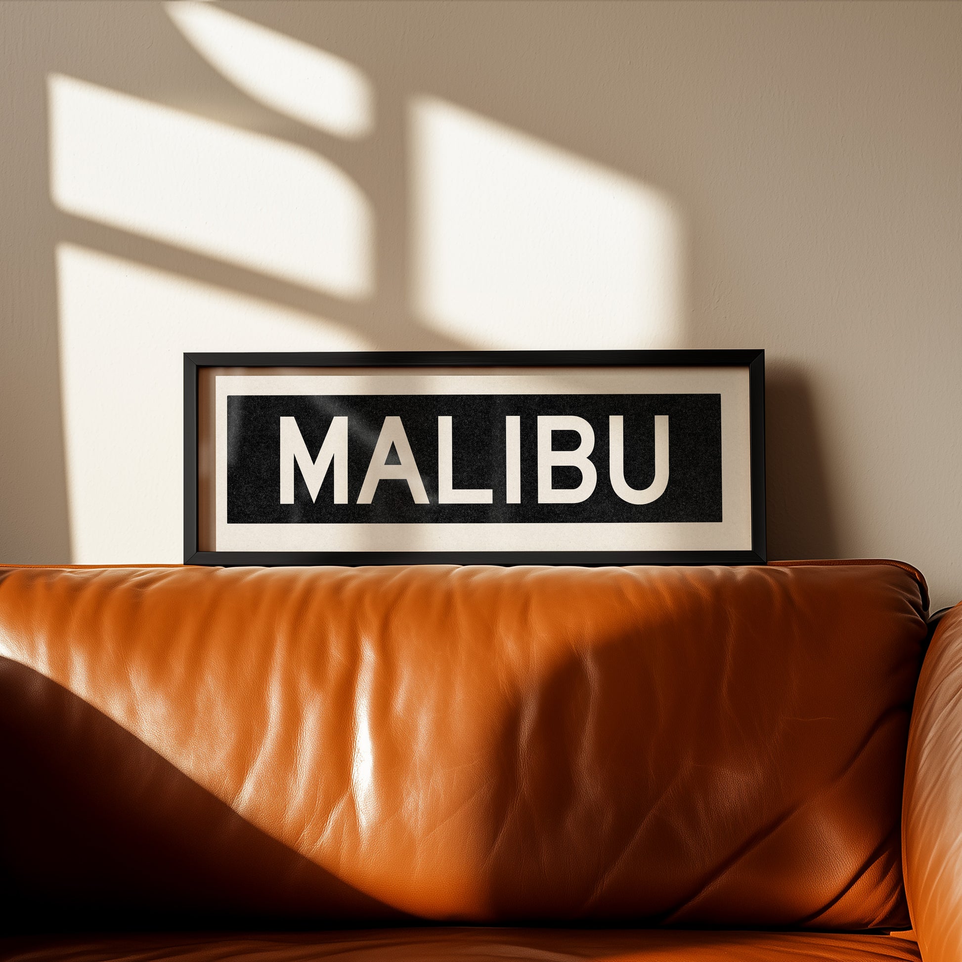 Framed Malibu California Bus Scroll - Tejas Country Club