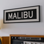 Framed Malibu California Bus Scroll - Tejas Country Club