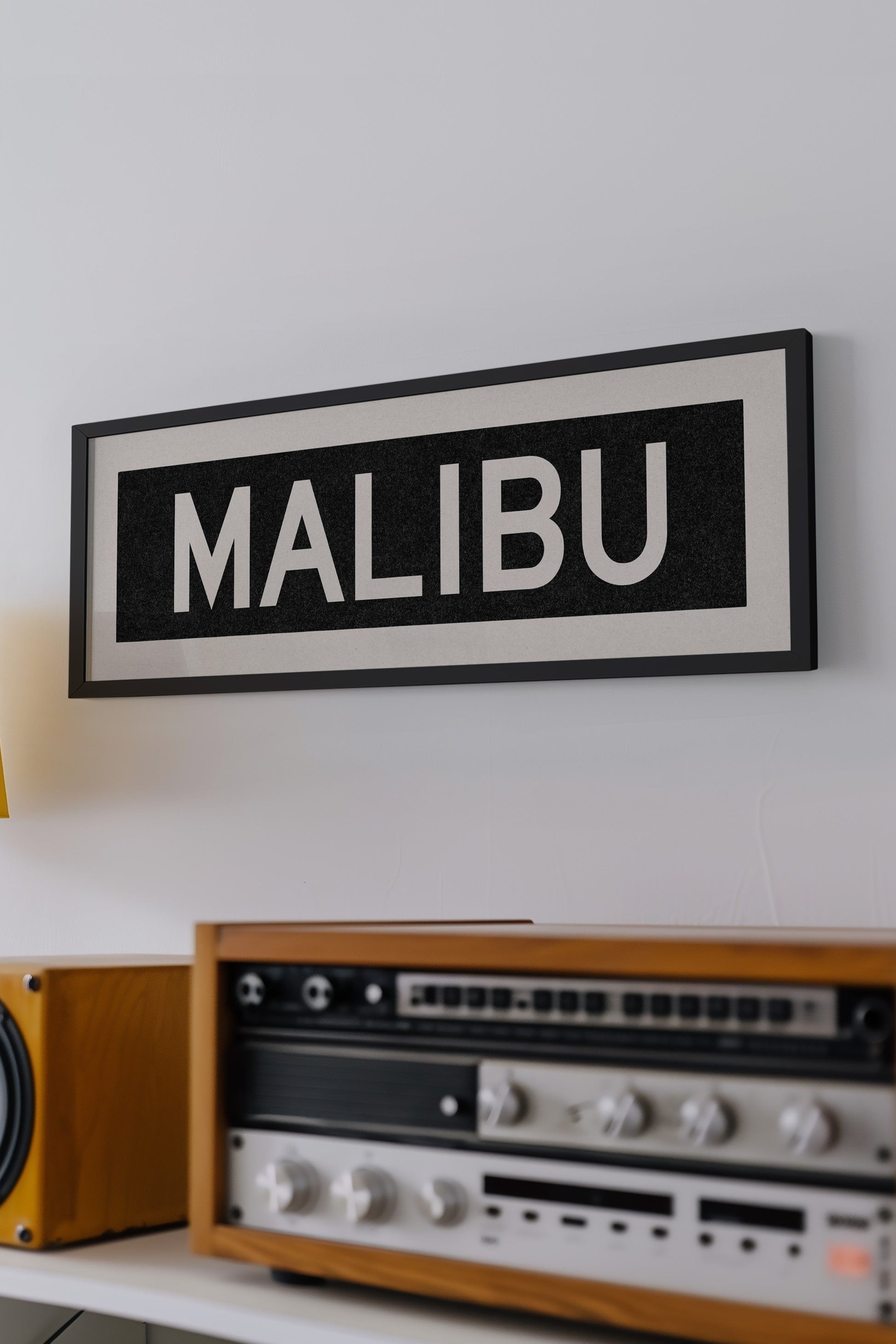 Framed Malibu California Bus Scroll - Tejas Country Club