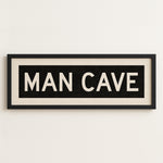 Framed Man Cave Bus Scroll Sign - Tejas Country Club