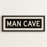 Framed Man Cave Bus Scroll Sign - Tejas Country Club