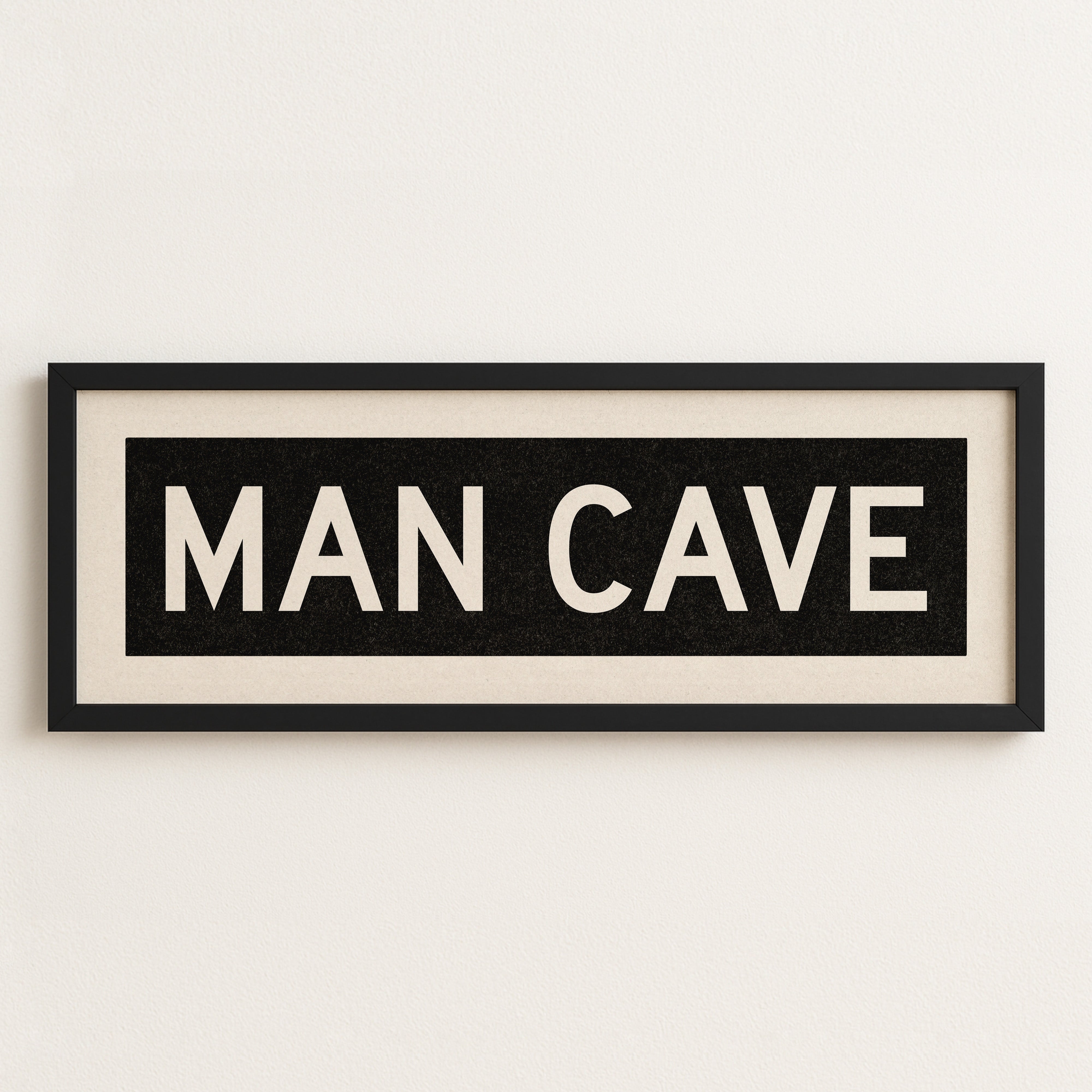 Framed Man Cave Bus Scroll Sign - Tejas Country Club